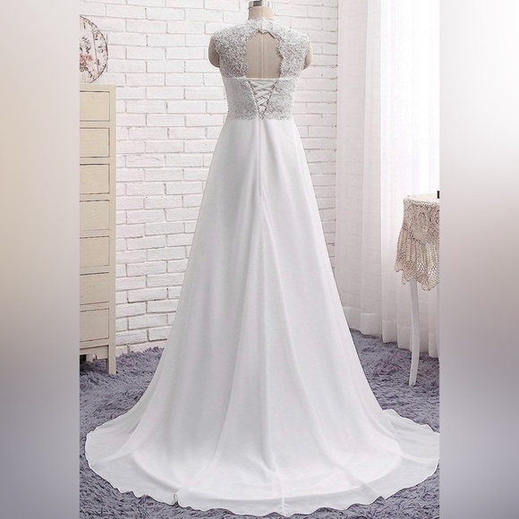 Wedding Dresses for Bride 2023 Sleeveless Lace - Picture 5 of 8